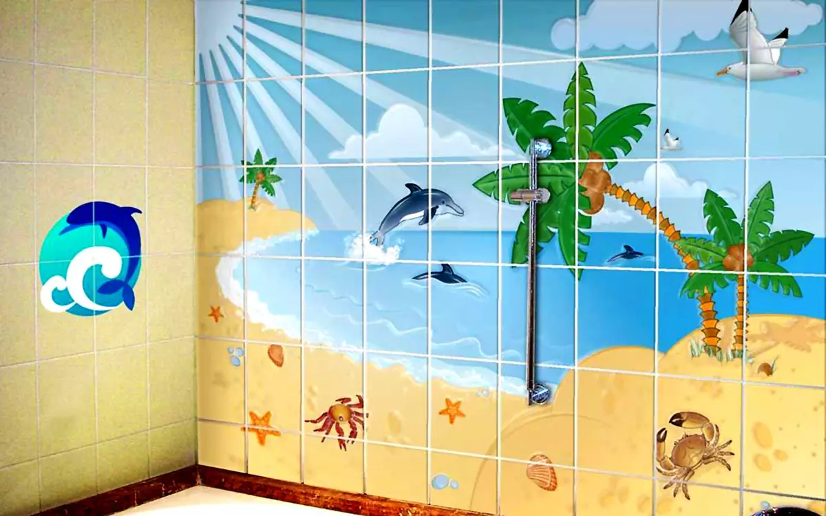 Stickers dans la salle de bain de carreaux: autocollants de vinyle sur la tuile dans la salle de bain et autres autocollants de mur décoratifs 10122_16