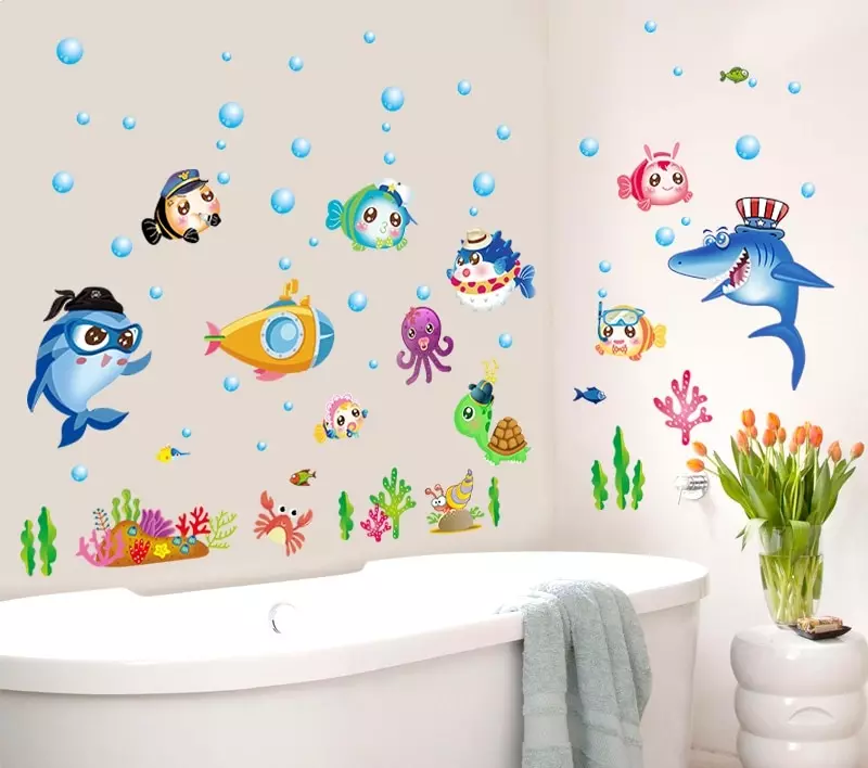Pegatinas en el baño de azulejos: pegatinas de vinilo en la baldosa en el baño y otras pegatinas de pared decorativas 10122_18