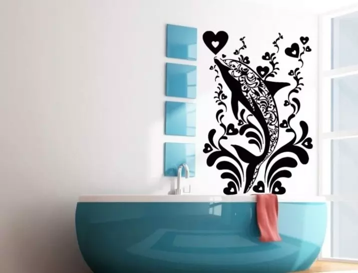Налепници во плочка бања: винил налепници на плочка во бањата и други декоративни ѕидни налепници 10122_2