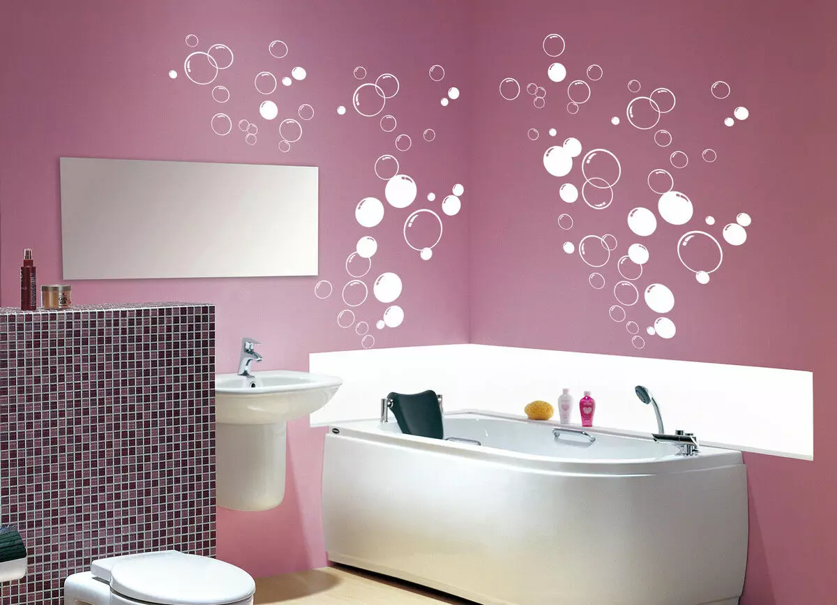 Налепници во плочка бања: винил налепници на плочка во бањата и други декоративни ѕидни налепници 10122_23
