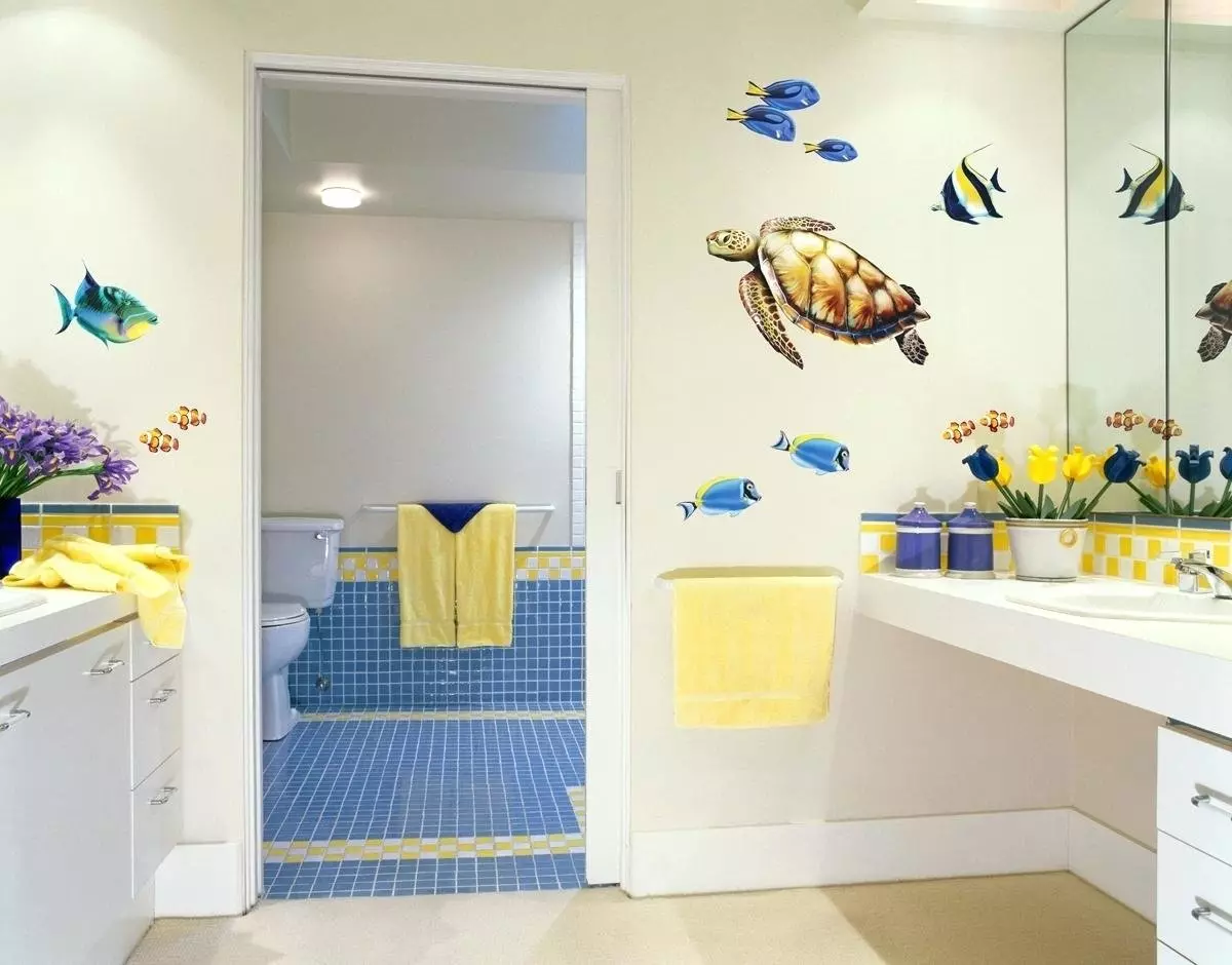 Αυτοκόλλητα στο μπάνιο πλακιδίων: αυτοκόλλητα βινυλίου στο κεραμίδι στο μπάνιο και άλλα διακοσμητικά αυτοκόλλητα τοίχου 10122_4