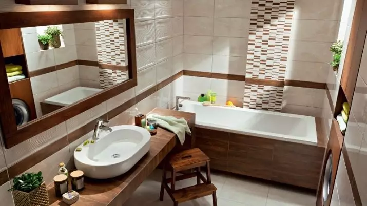 Tiles kamar mandi Polandia: Fitur ubin keramik ti Polandia pikeun kamar mandi. Kumaha milih ubin sareng ubin sanés? 10123_2