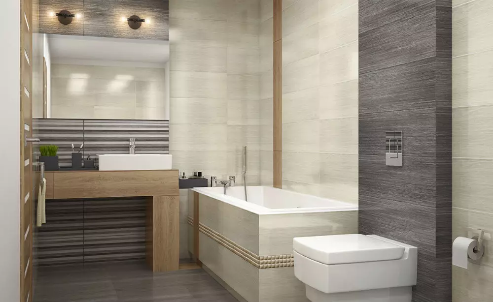 Gạch phòng tắm Ba Lan: Các đặc điểm của gạch men từ Ba Lan cho phòng tắm. Làm thế nào để chọn một ô và gạch khác? 10123_35