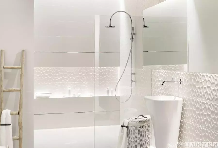 Telhas de banheiro polonês: características de azulejos cerâmicos da Polônia para o banheiro. Como escolher uma telha e outra telha? 10123_8