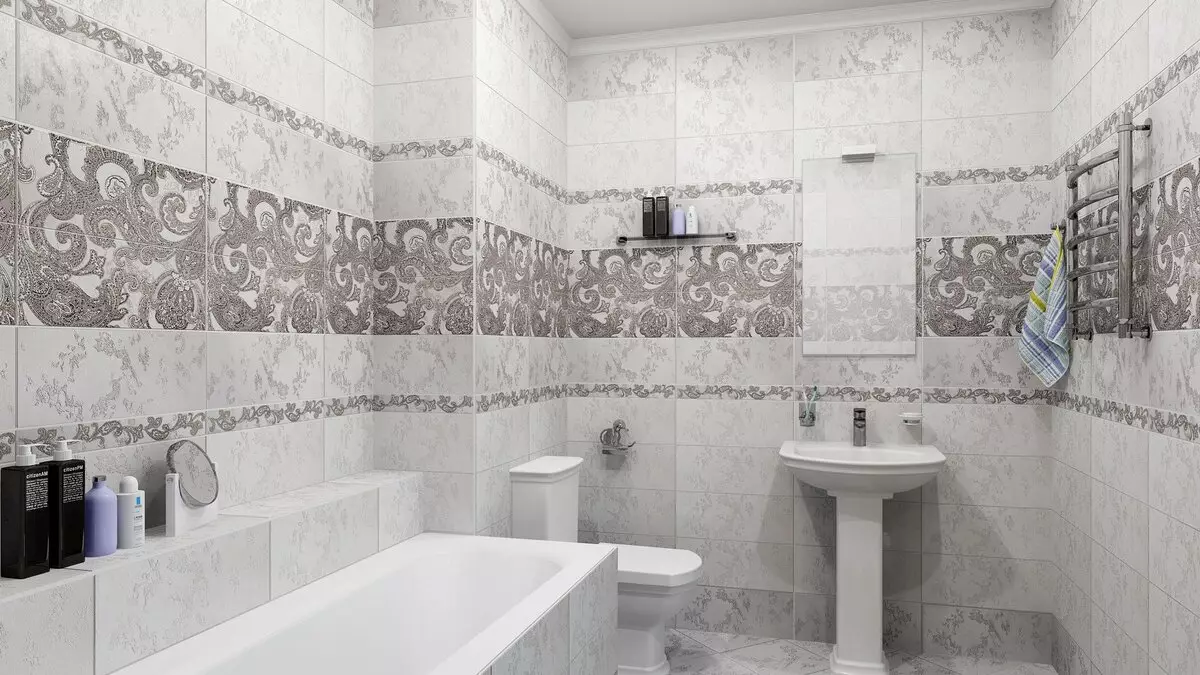 Vene vannitoa plaadid: keraamilised ja muud plaadid Venemaa tootjate vannitoa jaoks. Vene tootmise plaatide kujundamine 10124_40
