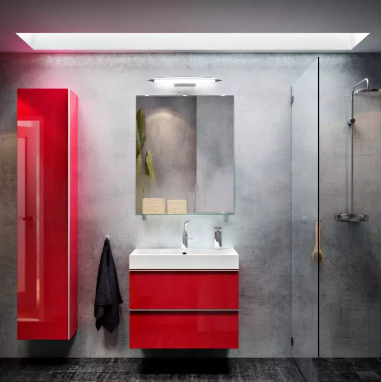 Apšvietimas vonios kambaryje (88 nuotraukos): mažo ir didelio kambario dizaino pavyzdžiai su apšvietimu, drėgmės atsparios LED juostos ir kitų lempų parinkimas 10135_82