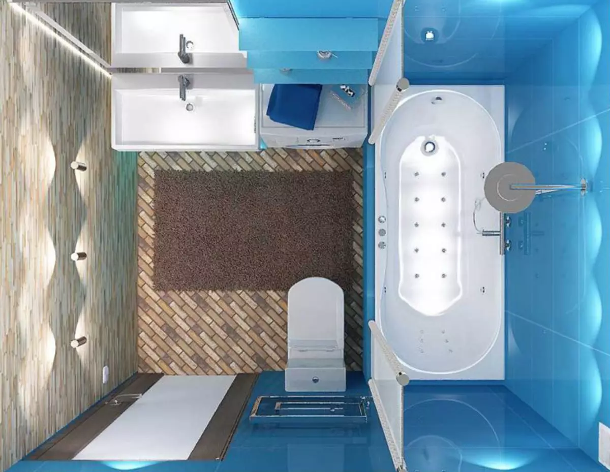 Kupaonica dizajn 4 četvornih metara. M (97 fotografija): moderni dizajn interijera male sobe 4 četvornih metara, planiranje ideja 10139_15