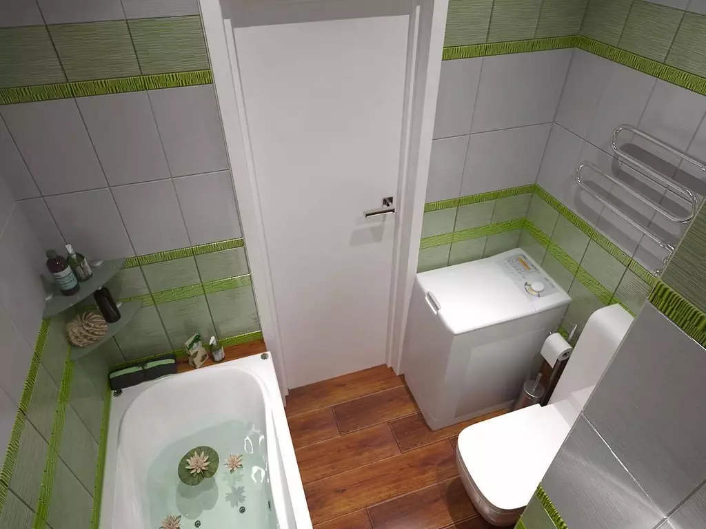 I-Bathroom Design 4 amamitha-skwele. M (97 Izithombe): Imiklamo yanamuhla yangaphakathi yegumbi elincane amamitha-skwele, imibono yokuhlela 10139_21