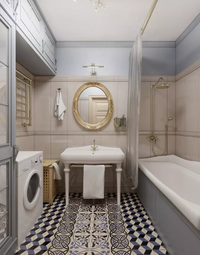 Diseño de baño 4 metros cuadrados. M (97 fotos): Modernos diseños de interiores de una habitación pequeña 4 metros cuadrados, ideas de planificación 10139_30