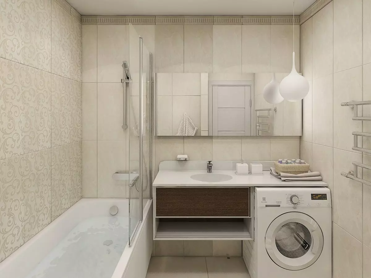 Kupaonica dizajn 4 četvornih metara. M (97 fotografija): moderni dizajn interijera male sobe 4 četvornih metara, planiranje ideja 10139_47