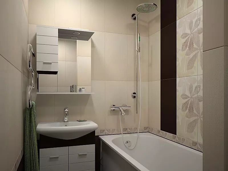 Kupaonica dizajn 4 četvornih metara. M (97 fotografija): moderni dizajn interijera male sobe 4 četvornih metara, planiranje ideja 10139_55