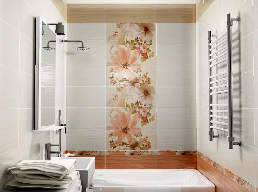 I-Bathroom Design 4 amamitha-skwele. M (97 Izithombe): Imiklamo yanamuhla yangaphakathi yegumbi elincane amamitha-skwele, imibono yokuhlela 10139_56