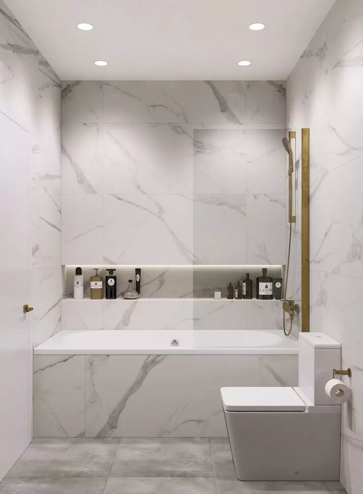 Dizajn kupaonice 4 četvornih metara. M (97 fotografija): Moderni dizajn enterijera male sobe 4 četvorna metra, planiranje ideja 10139_64