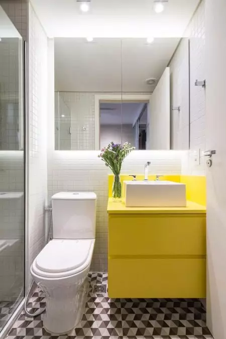 עיצוב חדר אמבטיה 4 מטרים רבועים. M (97 תמונות): עיצוב פנים מודרני של חדר קטן 4 מטרים רבועים, רעיונות תכנון 10139_96