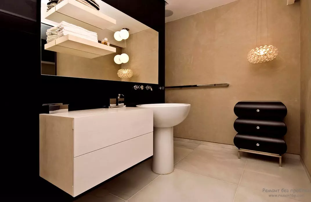 Koristeellinen kylpyhuoneen kipsi (56 valokuvaa): kosteudenkestävä venetsialainen ja muut sisätilojen sisustus, design-asetukset 10140_16