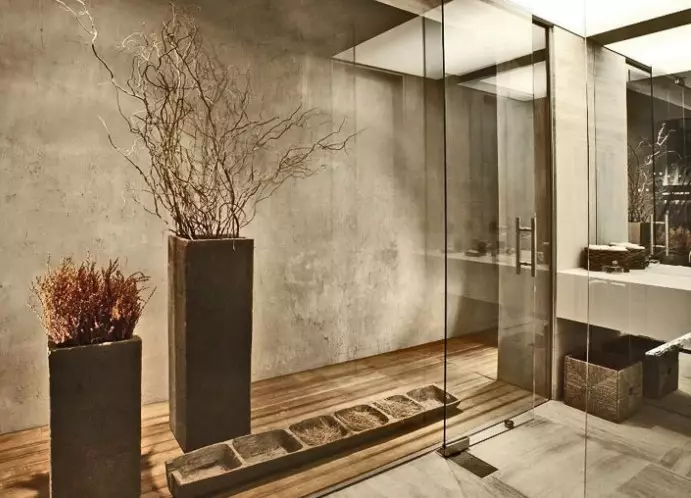 Dekoratívne kúpeľňové omietky (56 fotografií): benátsky a iný druh vlhkosti pre interiérové ​​nástenné dekorácie, možnosti dizajnu 10140_17