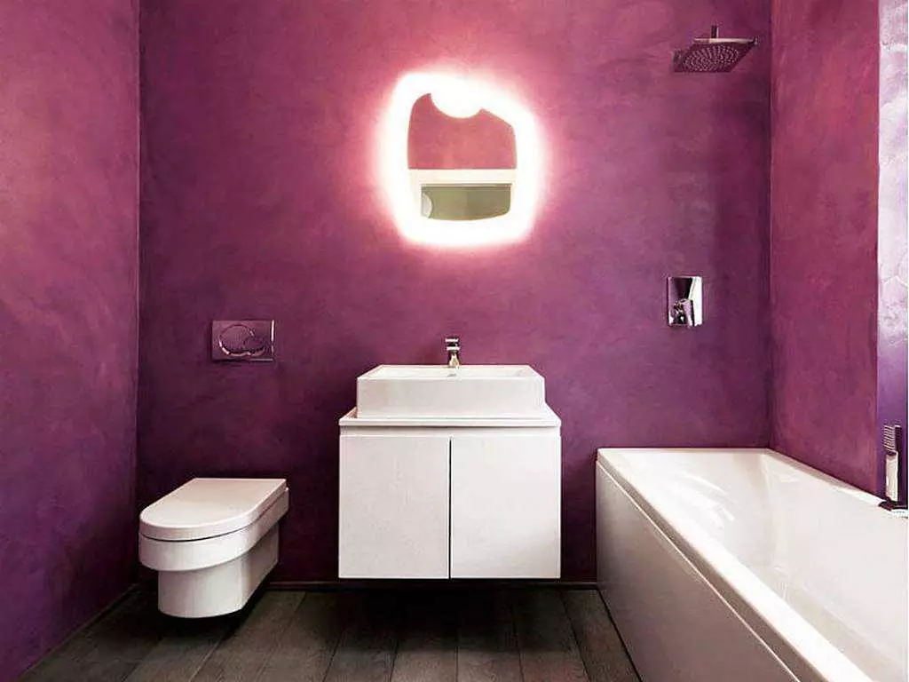 Dekorativna kopalnica Mavec (56 fotografij): Opozori proti vlagi Beneča in druge vrste za notranje dekoracijo sten, možnosti oblikovanja 10140_3