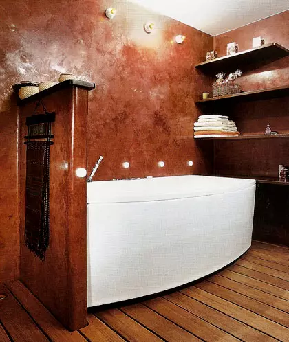 Dekoratives Badezimmergips (56 Fotos): Feuchtigkeitsbeständige venezianische und andere Arten für Innenwanddekoration, Design-Optionen 10140_4