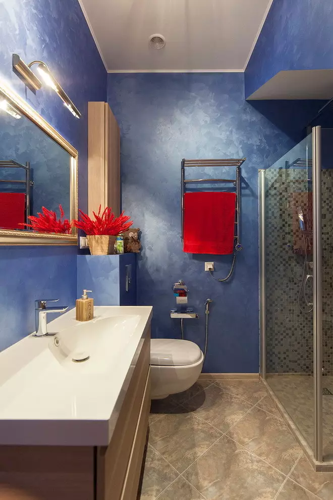 Διακοσμητικό γύψο μπάνιου (56 φωτογραφίες): ανθεκτικό στην υγρασία βενετσιάνικο και άλλα είδη για εσωτερική διακόσμηση τοίχων, επιλογές σχεδιασμού 10140_6