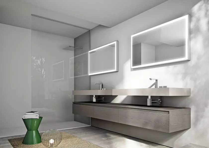 Belysning för spegeln i badrummet: Hur man väljer en lampa i badrummet för en 45 cm spegel och 80x80 cm? Belysning med hjälp av sconce och andra alternativ 10141_24