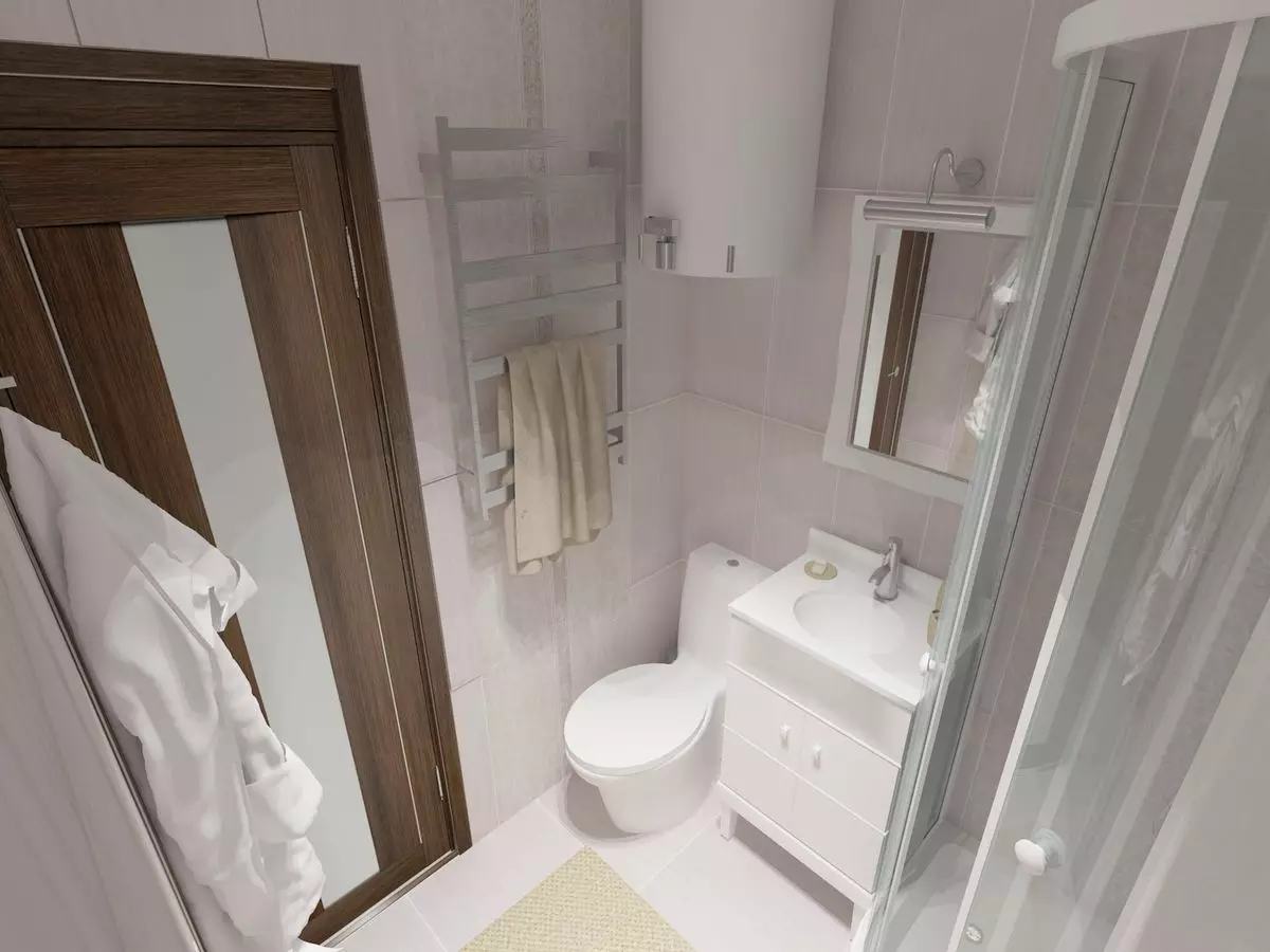 Banyo sa Khrushchev (97 mga larawan): Little room design, finishing options, standard small rooms interior examples 10144_80