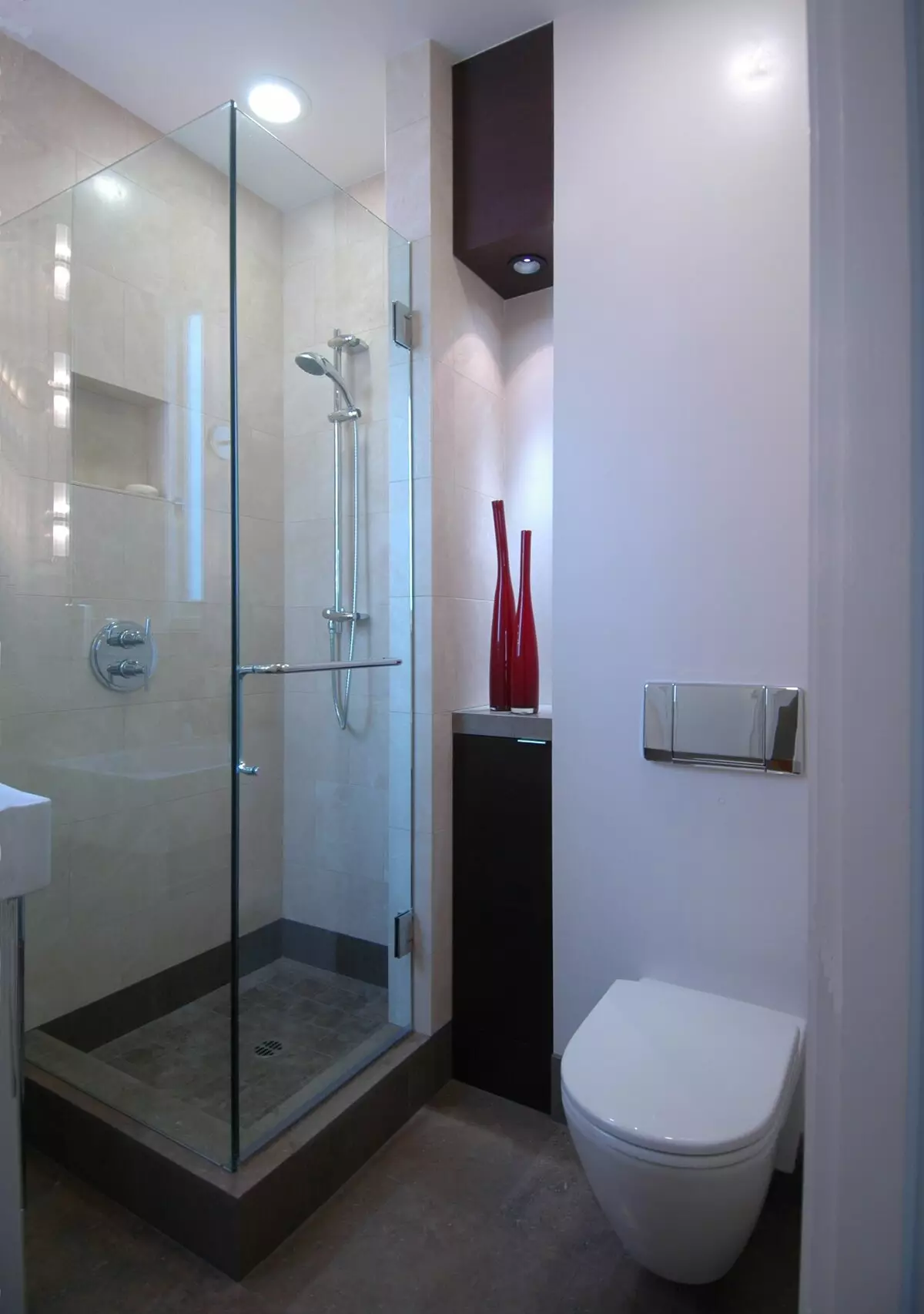 Banyo sa Khrushchev (97 mga larawan): Little room design, finishing options, standard small rooms interior examples 10144_88