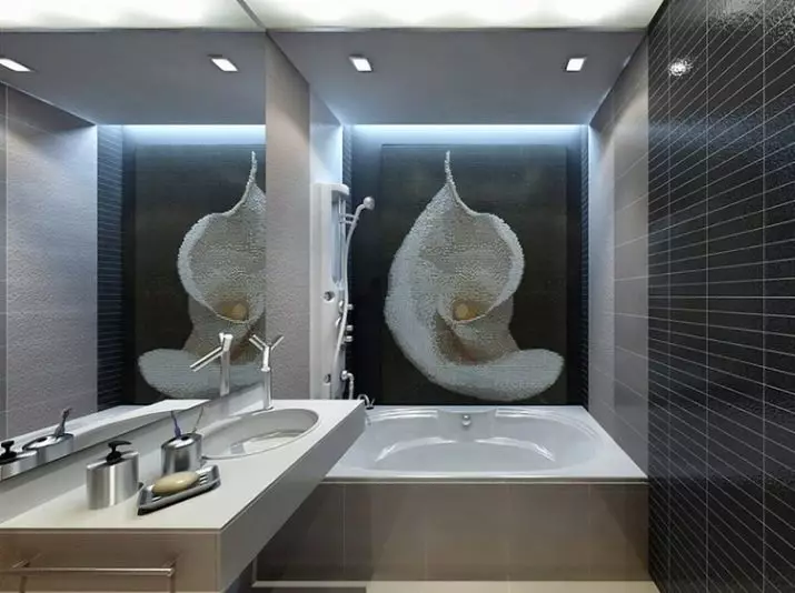 ห้องน้ำใน Khrushchev (97 รูป): การออกแบบห้องเล็ก ๆ ตัวเลือกการตกแต่งห้องพักขนาดเล็กมาตรฐานตัวอย่างภายใน 10144_97