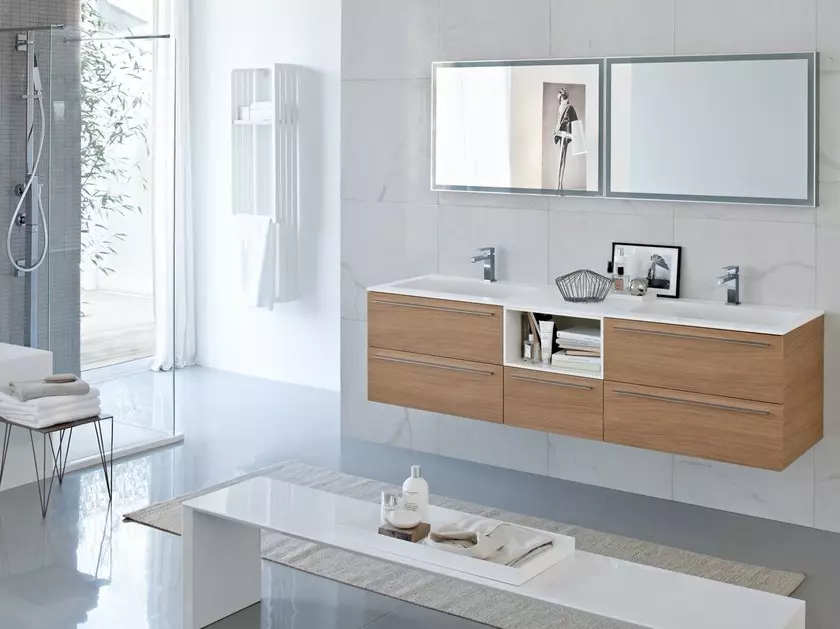 Дизајн купатила (170 фотографија): Пројекти 2021 и идеје за дизајн ентеријера. Како опремити собу? Једноставне и елитне опције за аранжман од дизајнера 10147_133