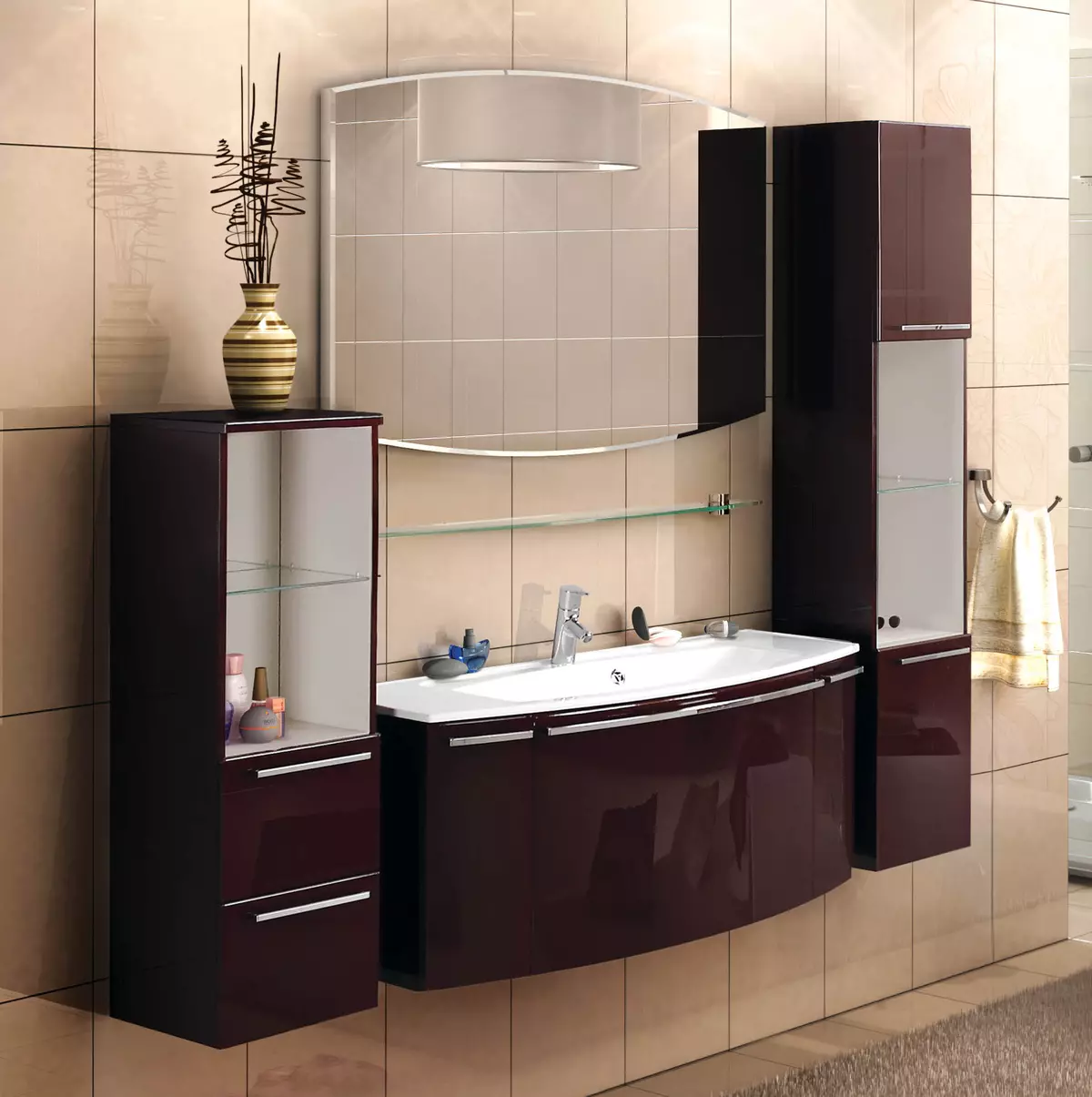 बाथरूम डिजाइन (170 फोटो): परियोजनाएं 2021 और इंटीरियर डिजाइन विचार। कमरे को कैसे लैस करें? डिजाइनरों से व्यवस्था के लिए सरल और अभिजात वर्ग विकल्प 10147_140