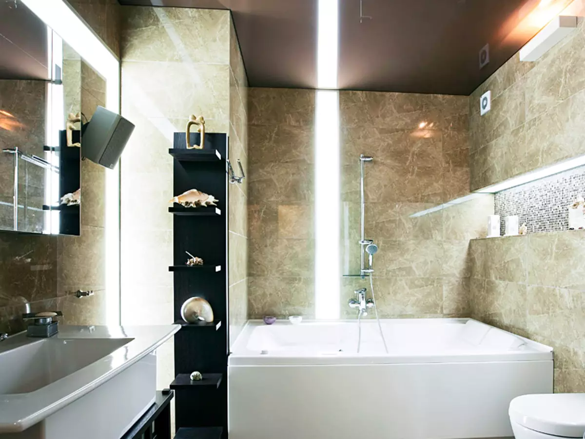 Banyo tasarımı (170 fotoğraf): Projeler 2021 ve iç tasarım fikirleri. Oda nasıl donanım? Tasarımcılardan düzenleme için basit ve elit seçenekleri 10147_159
