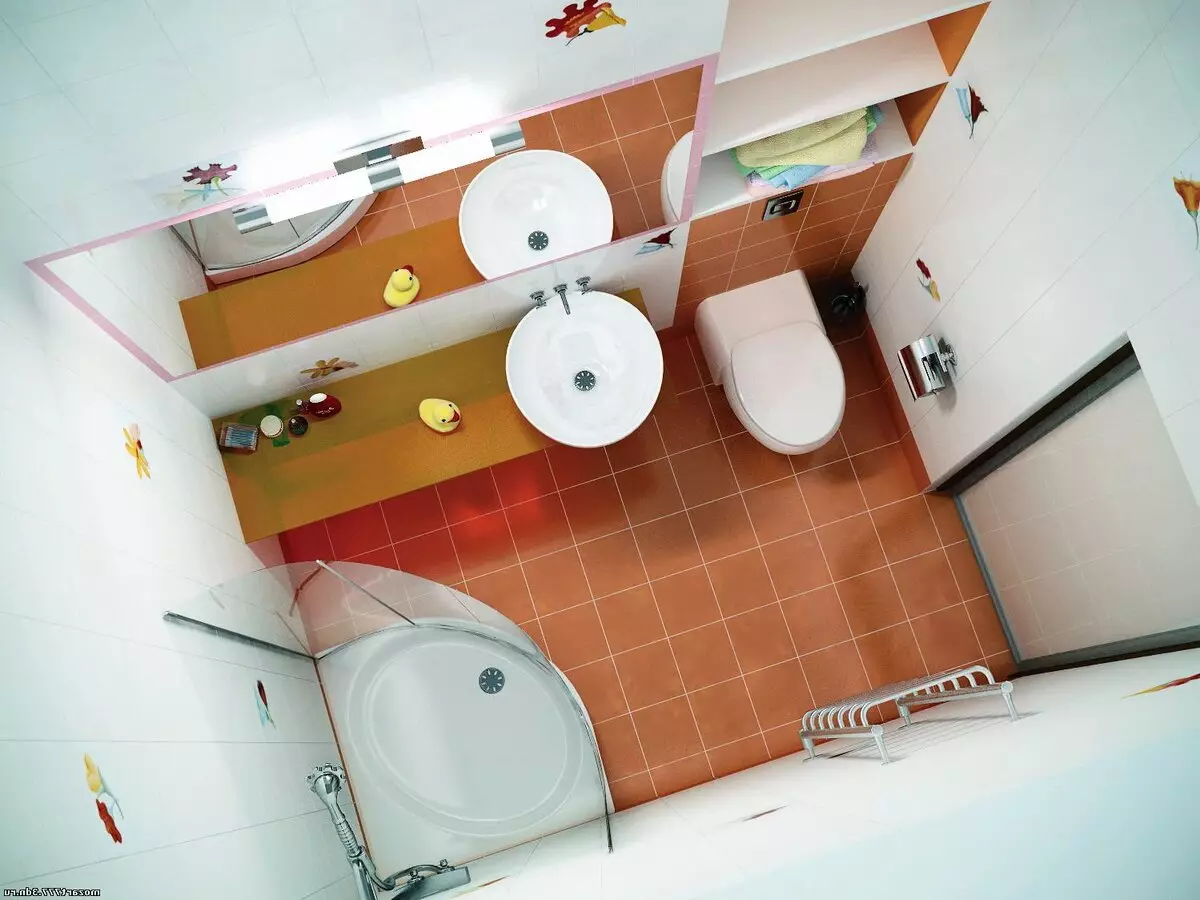 बाथरूम डिजाइन (170 फोटो): परियोजनाएं 2021 और इंटीरियर डिजाइन विचार। कमरे को कैसे लैस करें? डिजाइनरों से व्यवस्था के लिए सरल और अभिजात वर्ग विकल्प 10147_19