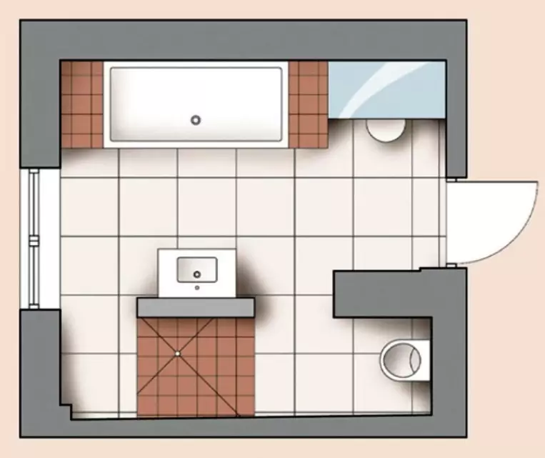 Дизајн купатила (170 фотографија): Пројекти 2021 и идеје за дизајн ентеријера. Како опремити собу? Једноставне и елитне опције за аранжман од дизајнера 10147_32