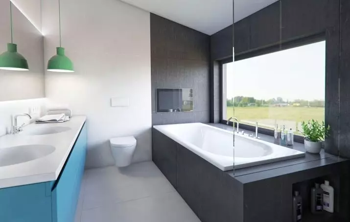 बाथरूम डिजाइन (170 फोटो): परियोजनाएं 2021 और इंटीरियर डिजाइन विचार। कमरे को कैसे लैस करें? डिजाइनरों से व्यवस्था के लिए सरल और अभिजात वर्ग विकल्प 10147_37