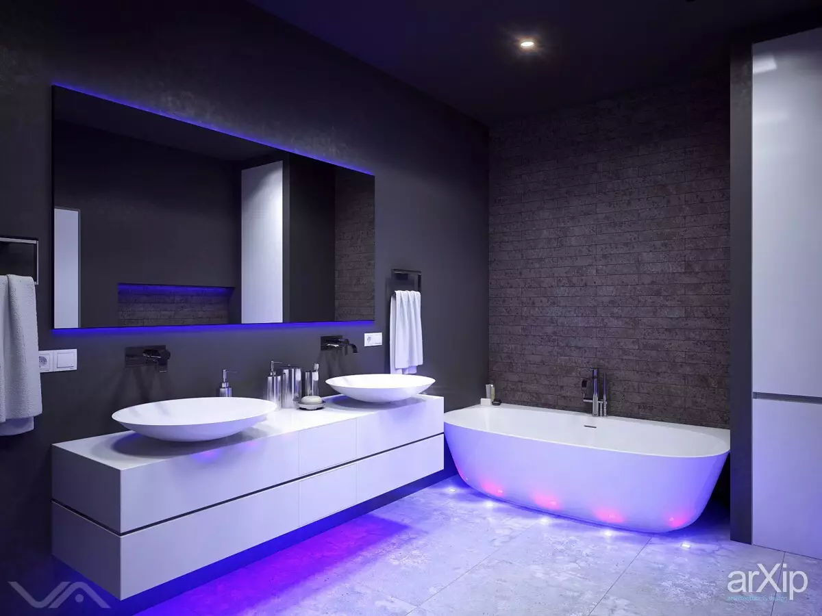Дизайн на баня (170 снимки): Проекти 2021 и идеи за интериорен дизайн. Как да оборудвате стаята? Прости и елитни опции за подреждане от дизайнери 10147_44