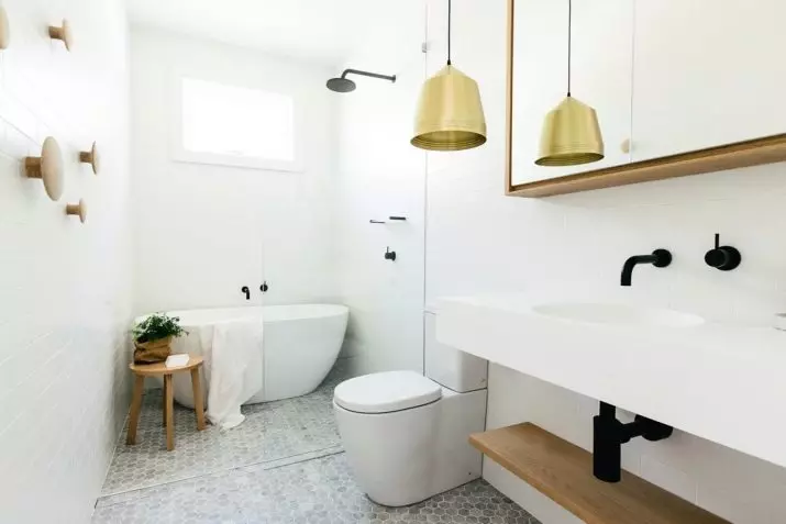 Дизајн купатила (170 фотографија): Пројекти 2021 и идеје за дизајн ентеријера. Како опремити собу? Једноставне и елитне опције за аранжман од дизајнера 10147_49