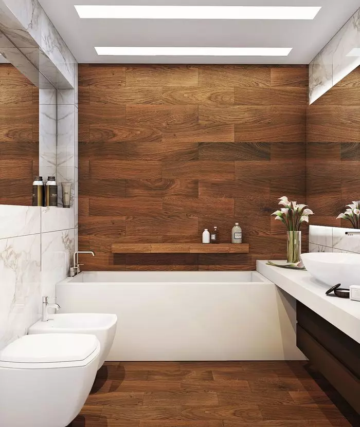 Kúpeľňa Design (170 fotiek): Projekty 2021 a nápady na dizajn interiéru. Ako vybaviť izbu? Jednoduché a elitné možnosti pre usporiadanie od dizajnérov 10147_62