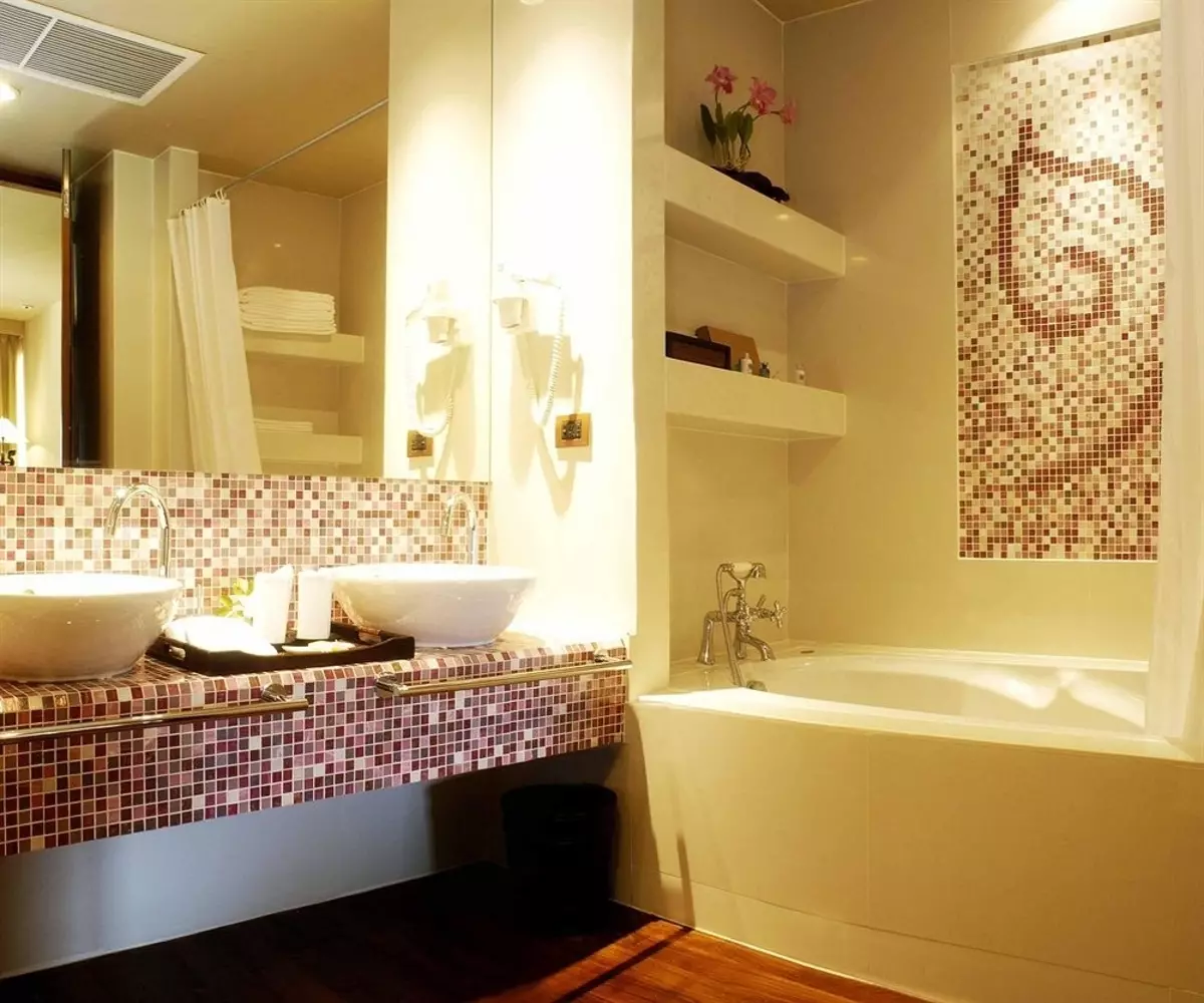 Design de banheiro sem vaso sanitário (37 fotos): Design do quarto 170x170 e colocando outros tamanhos 10149_26
