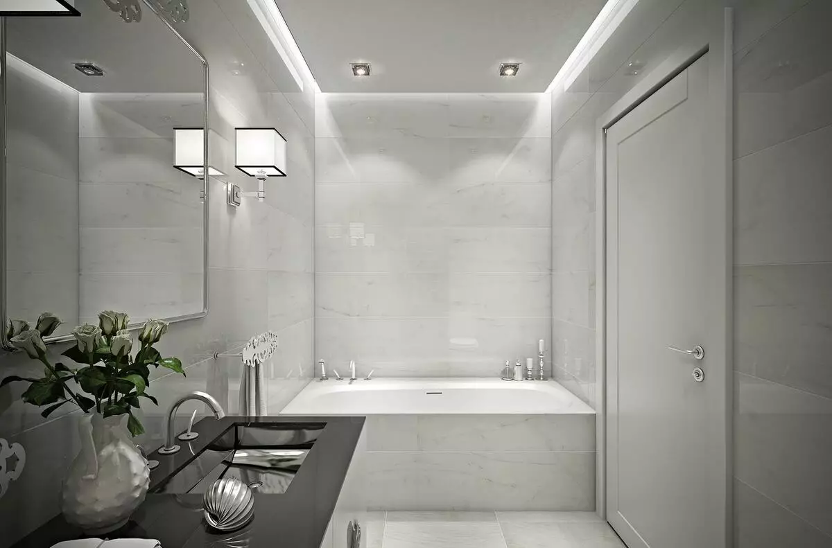 Design de banheiro sem vaso sanitário (37 fotos): Design do quarto 170x170 e colocando outros tamanhos 10149_3