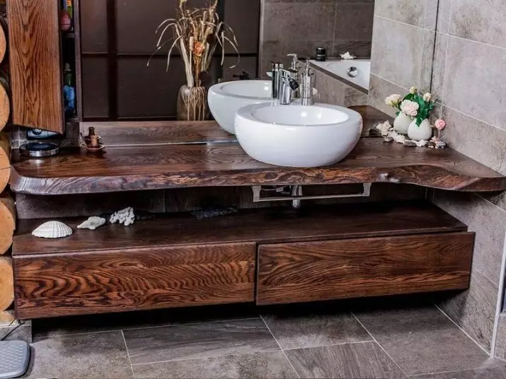 Bath Stands: Varieties Banyo Tables, IKEA Brand Pangkalahatang-ideya at iba pa, kahoy na nakatayo at iba pa 10150_27