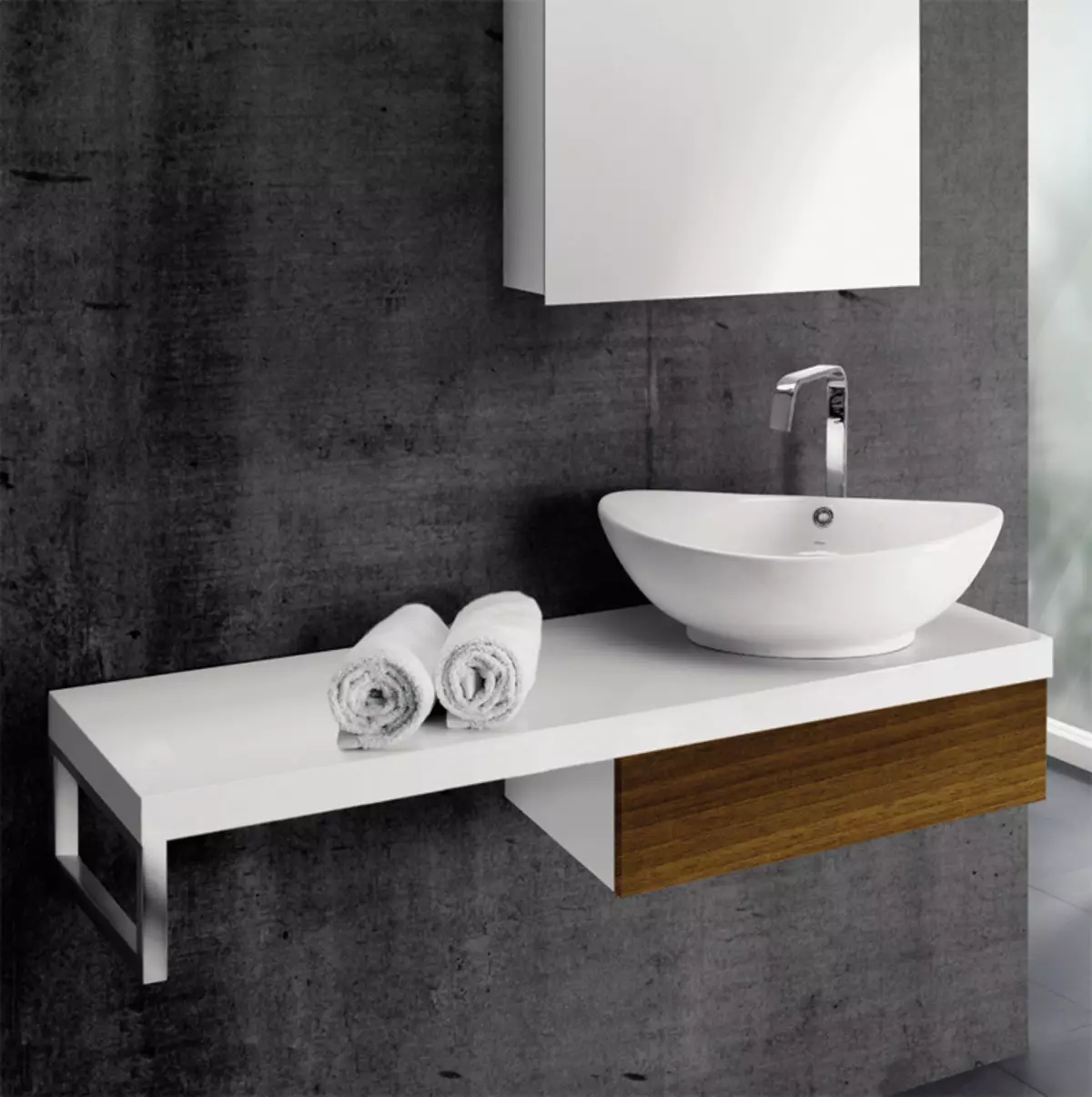 Soportes de baño: mesas de baño de variedades, descripción general de la marca IKEA y otros, soportes de madera y otros 10150_46