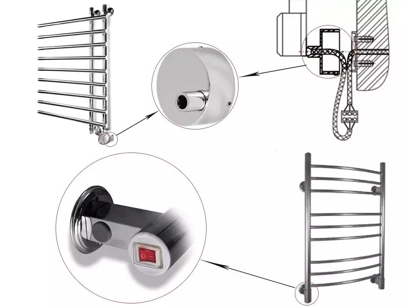 Elektriskie dvieļu sliedes vannas istabai: modeļi ar termostatu un bez. Kā izvēlēties čūsku? Īpašumtiesību atsauksmes 10151_55