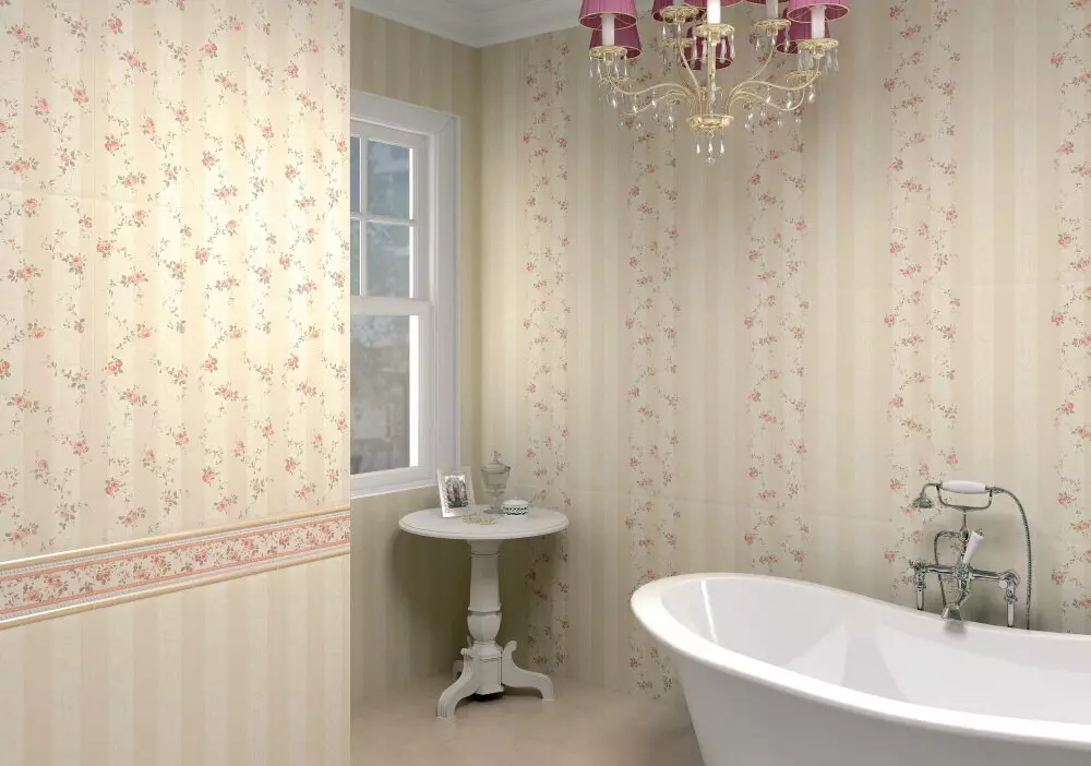 Hình nền trong phòng tắm (120 ảnh): Các tính năng của hình nền ảnh chống nước, có thể giặt được hình nền tự dính chống ẩm và đồ thủy tinh cho phòng tắm. Điều gì phù hợp hơn? Đánh giá 10155_30