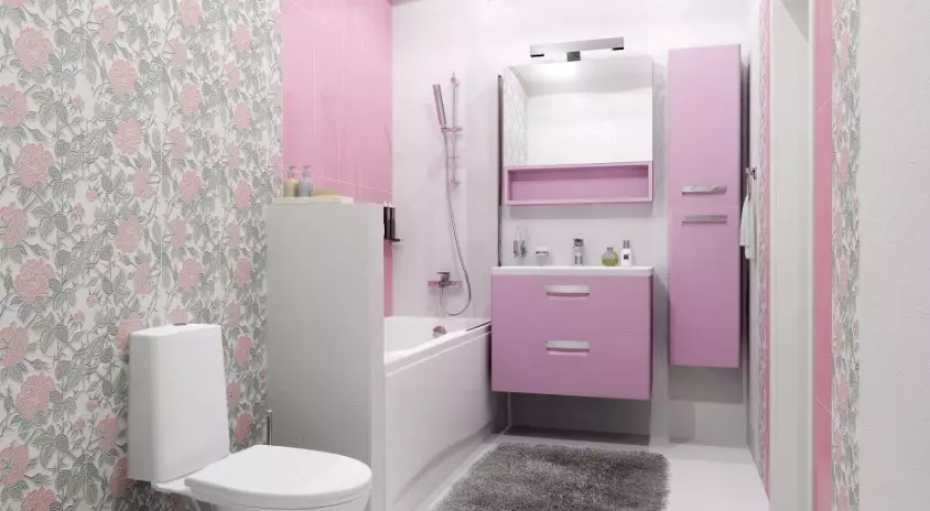Taustakuva kylpyhuoneessa (120 kuvaa): ominaisuudet vedenpitävä valokuva taustakuva, pestävä kosteutta kestävä itseliimautuva taustakuva ja lasitavarat kylpyhuoneelle. Mikä parempi sovi? Arvostelut 10155_7
