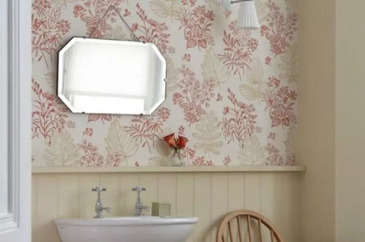 浴室壁纸（120张照片）：防水照片壁纸的特点，可用于浴室的可清洗防潮自粘壁纸和玻璃器皿。什么更适合？评论 10155_91