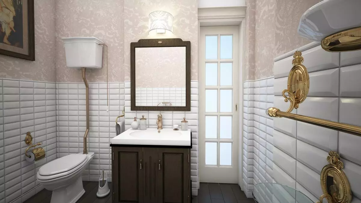 Háttérkép a fürdőszobában (120 fotók): A vízálló fotó tapéta, mosható nedvességálló öntapadós tapéta és üvegáruk a fürdőszobában. Milyen jobban illeszkedik? Vélemény 10155_93