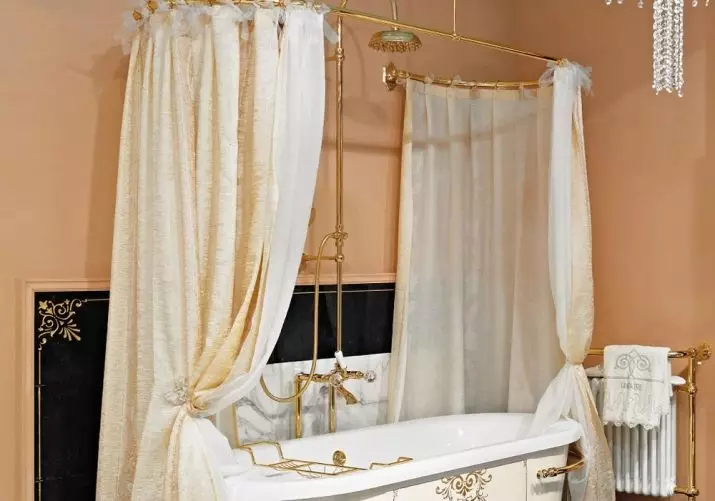 Pusapļa un apaļas serdeņi vannas istabai: rādiusa stienis aizkariem vannas istabā un cita veida turētājiem 10158_20