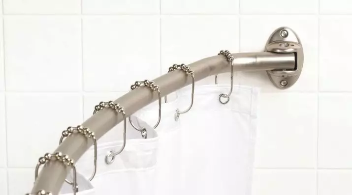Pusapļa un apaļas serdeņi vannas istabai: rādiusa stienis aizkariem vannas istabā un cita veida turētājiem 10158_4