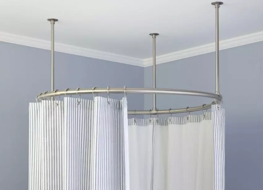 Semicircular and round cores for the bathroom: Radius rod for curtains in the bathroom and other types of holders 10158_5