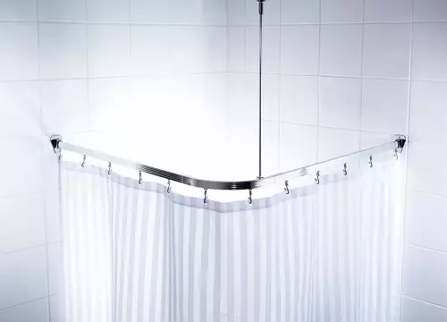 Badkar gardiner (100 bilder): Textilvattenavvisande gardiner, storlekar, vikning och transparenta, rullade och fototraktorer, från IKEA och andra 10162_24
