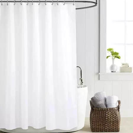 Badkar gardiner (100 bilder): Textilvattenavvisande gardiner, storlekar, vikning och transparenta, rullade och fototraktorer, från IKEA och andra 10162_53